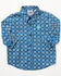 Image #1 - Cinch Infant Boys' Geo Print Long Sleeve Button-Down Western Shirt, Royal Blue, hi-res