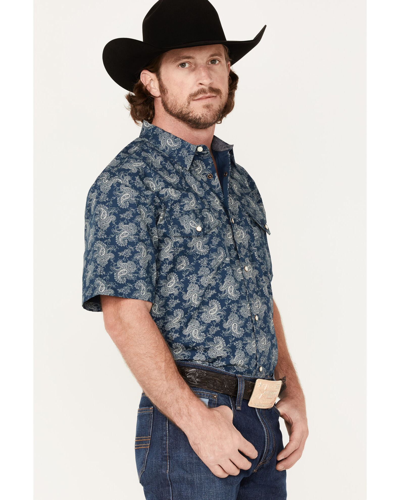 Cody James Men's Showcase Paisley Print Pearl Snap Western Shirt
