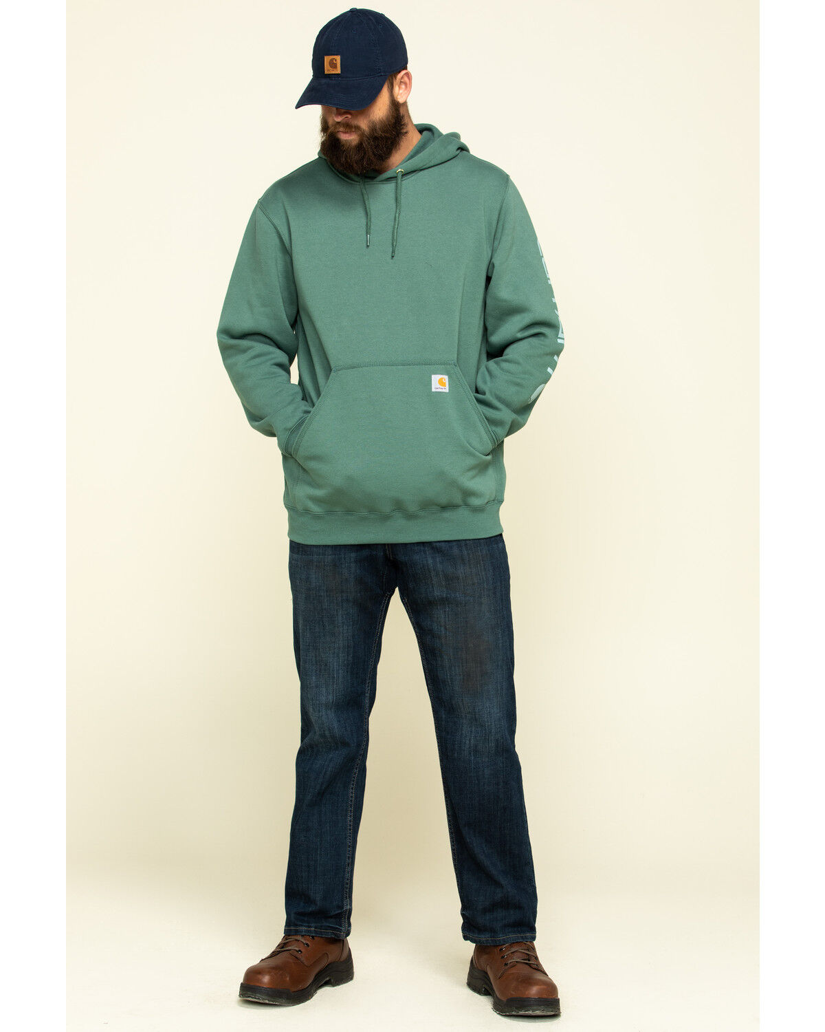 teal carhartt sweatshirt