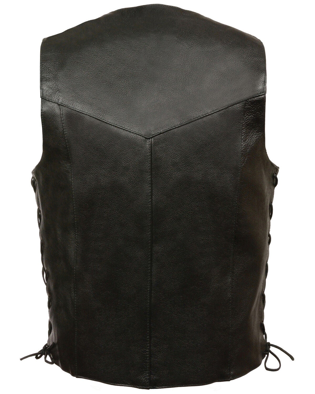 Image #2 - Milwaukee Leather Men's 3X Classic Side Lace Biker Vest - Tall, Black, hi-res