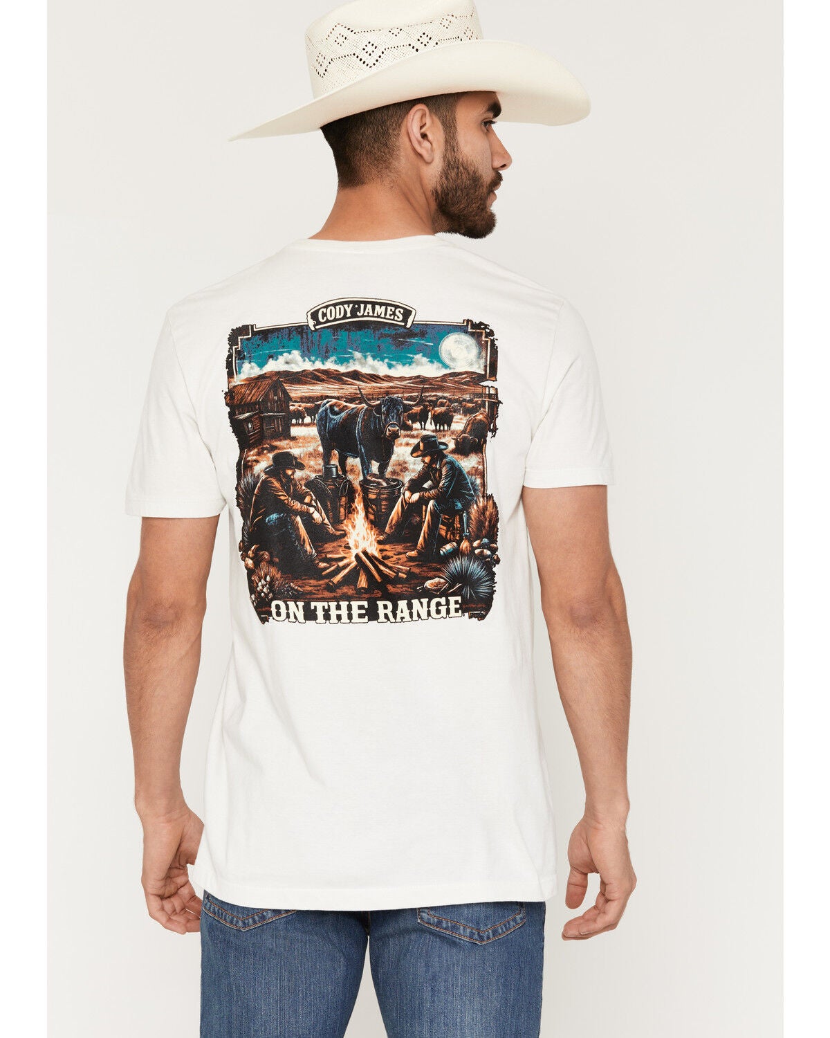 Image #1 - Cody James Men's On The Range Short Sleeve Graphic T-Shirt, Natural, hi-res