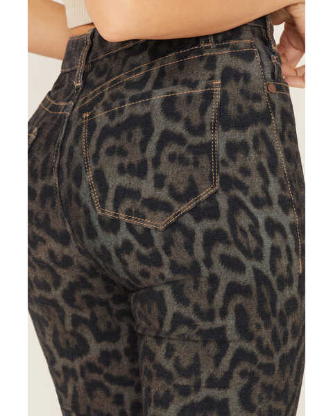 Image #4 - Rock & Roll Denim Women's Leopard Print High Rise Flare Jeans, , hi-res