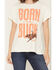 Image #3 - Girl Dangerous Women's Born To Buck Short Sleeve Graphic Tee, Tan, hi-res