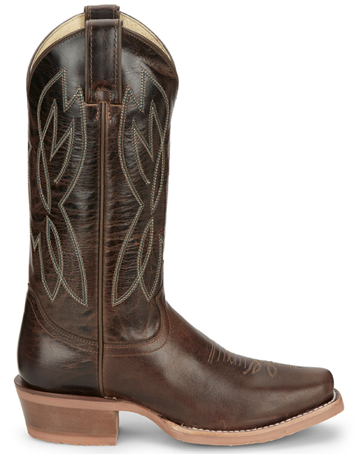 Image #2 - Justin Women's Mayberry Umber Western Boots - Square Toe, Dark Brown, hi-res