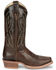 Image #2 - Justin Women's Mayberry Umber Western Boots - Square Toe, Dark Brown, hi-res