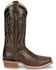 Image #2 - Justin Women's Mayberry Umber Western Boots - Square Toe , Dark Brown, hi-res