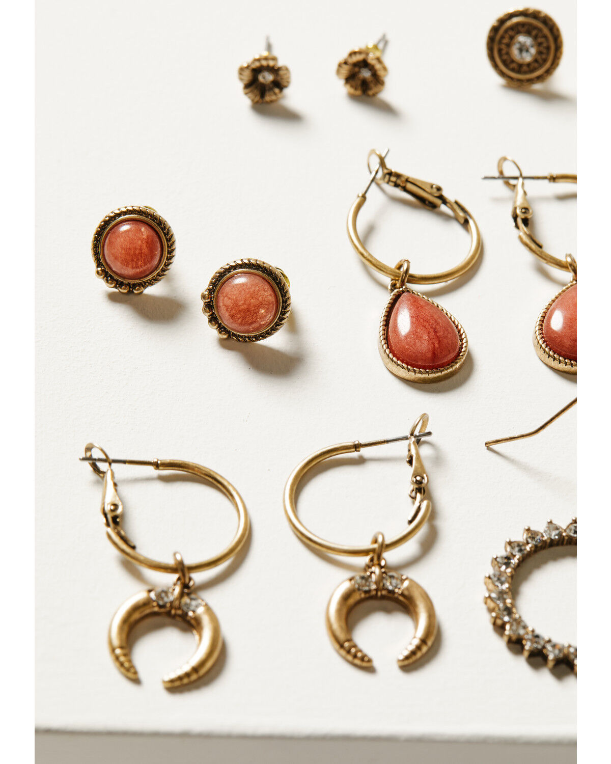 Image #2 - Shyanne Women's Golden Hour Crescent 7-Piece Earrings Set, , hi-res