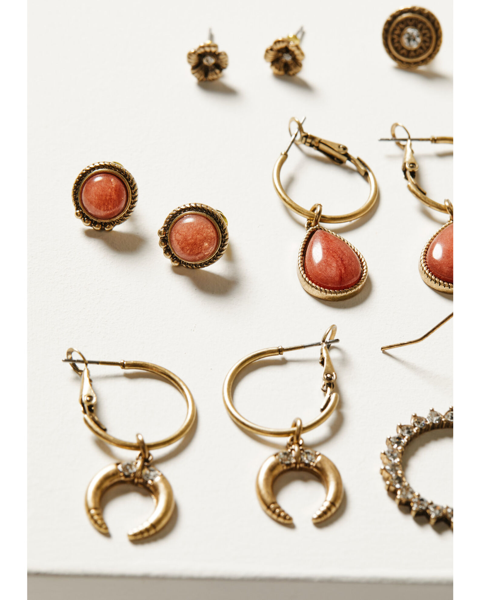 Image #2 - Shyanne Women's Golden Hour Crescent 7-Piece Earrings Set, , hi-res