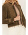 Image #3 - Understated Leather Women's Suede Duel Military Jacket , Olive, hi-res