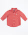Cinch Infant Boys' Geo Print Long Sleeve Button-Down Western Shirt, Red, hi-res