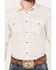 Image #3 - Gibson Trading Co Men's Barbed Wire Geo Print Long Sleeve Western Snap Shirt, White, hi-res
