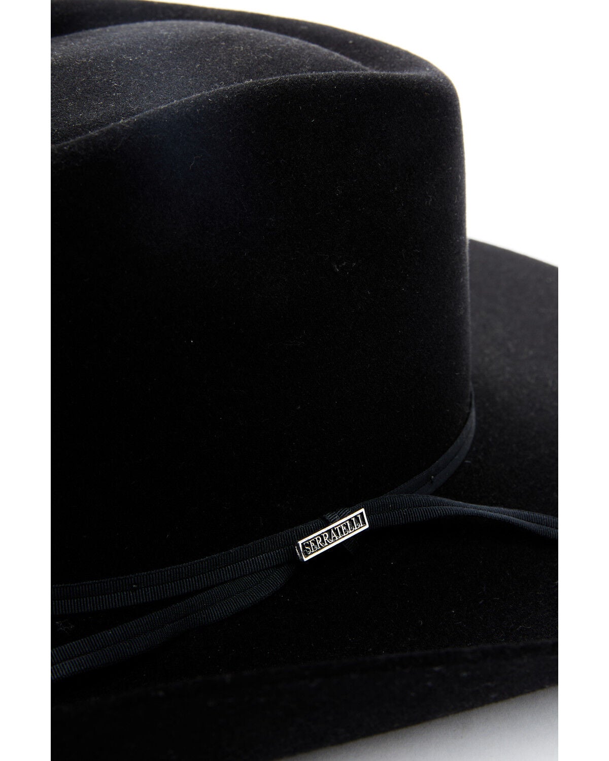 Image #2 - Serratelli 6X Cattleman Fur Felt Cowboy Hat, Black, hi-res