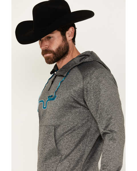 Image #2 - Kimes Ranch Men's Rockford Tech Hooded Sweatshirt, Heather Grey, hi-res