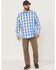 Image #2 - Resistol Men's Lantana Buffalo Check Plaid Long Sleeve Button Down Western Shirt, White, hi-res