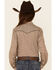 Roper Girls' Floral Print Long Sleeve Pearl Snap Western Shirt , Brown, hi-res