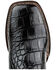 El Dorado Men's American Alligator Exotic Western Boots - Broad Square Toe, Chocolate, hi-res