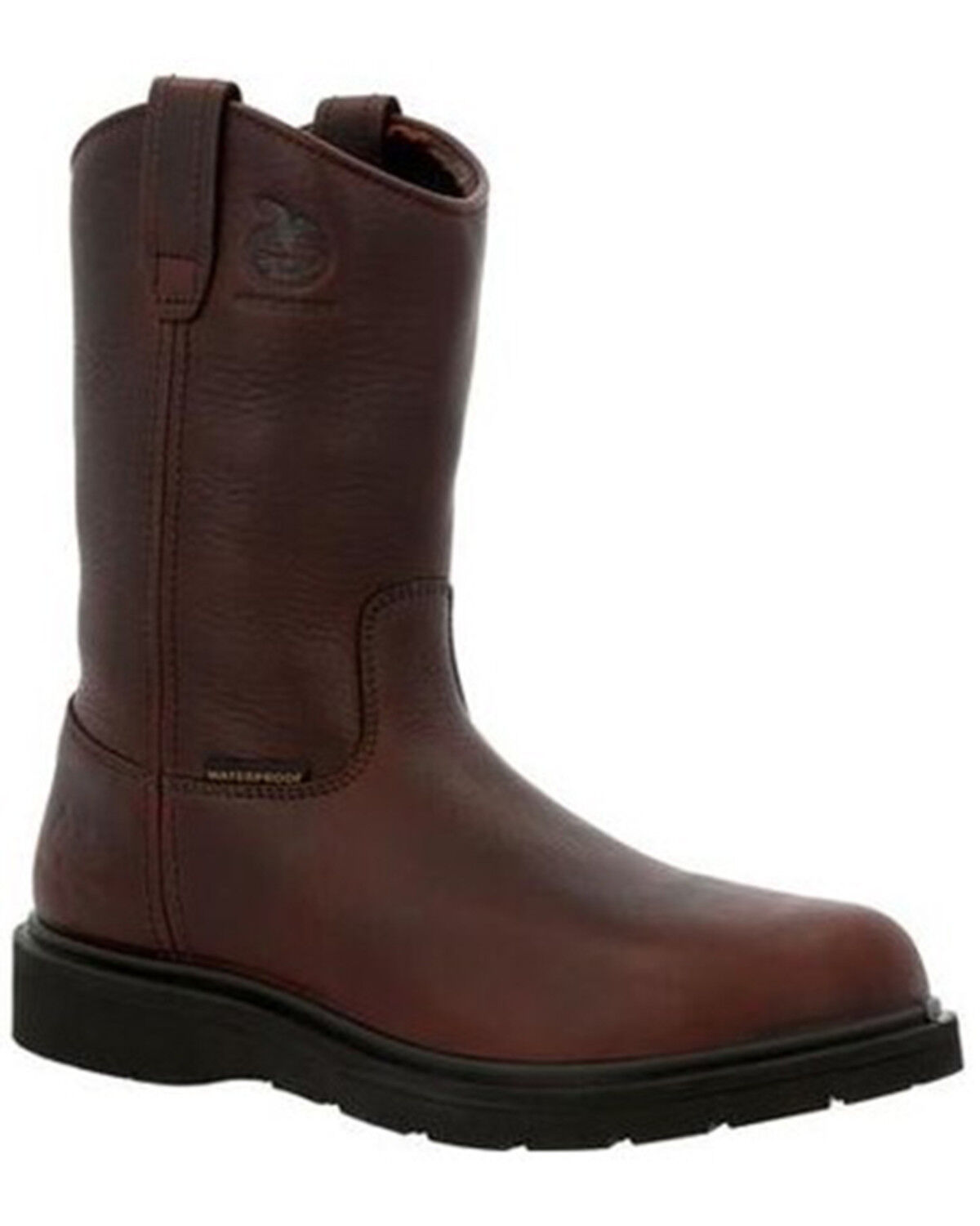 Image #1 - Georgia Boot Men's Suspension Waterproof Western Work Boots - Soft Toe, Brown, hi-res