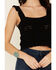 Image #3 - By Together Women's Black Jacquard Sweater-Knit Cropped Tank Top , , hi-res