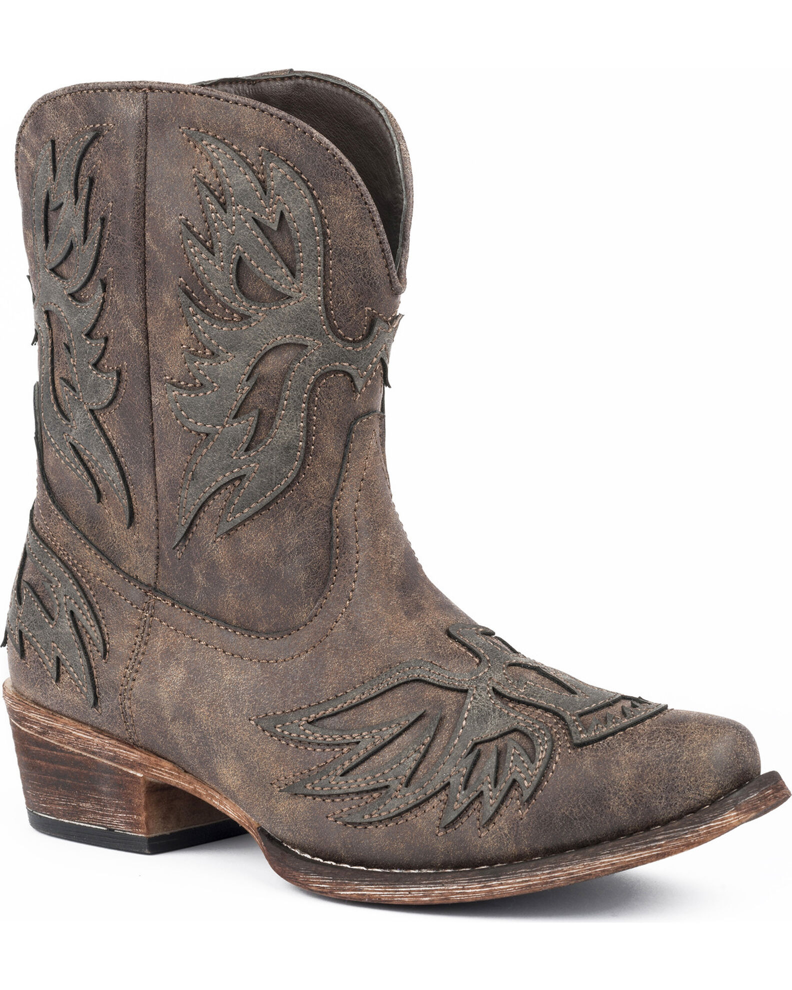 Roper Women s Amelia Eagle Overlay Western Boots Snip Toe Sheplers