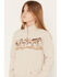 Image #2 - Ariat Girls' Running Horses 1/4 Zip Pullover Sweatshirt, Oatmeal, hi-res