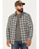 Image #1 - Brothers and Sons Men's Custer Herringbone Long Sleeve Button-Down Shirt, Charcoal, hi-res