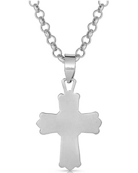 Image #2 - Montana Silversmiths Women's At The Center Of Faith Cross Necklace, Silver, hi-res