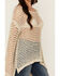 Image #3 - POL Women's Open Crochet Long Sleeve Sweater, Natural, hi-res