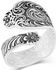 Image #1 - Montana Silversmiths Women's Heirloom Treasure Spoon Floral Open Ring, Silver, hi-res