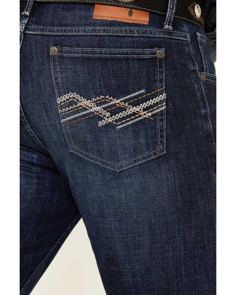 Wrangler 20X Men's Steel Dark Wash Stretch Slim Straight Jeans , Blue, hi-res