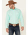 C‌inch Men's Solid Long Sleeve Button Down Western Shirt, Green, hi-res