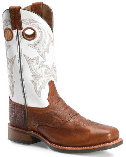 Double H Men's Marty Western Work Boots - Steel Toe, White, hi-res