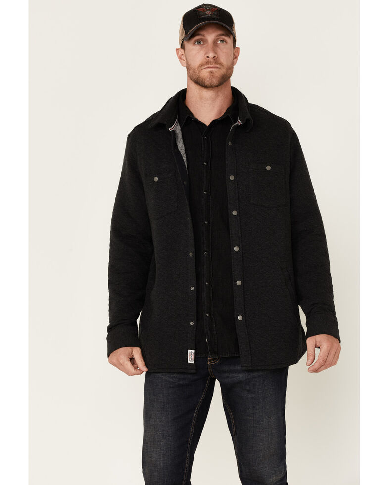 Flag & Anthem Men's Heather Charcoal Alloway Quilted Snap-Down Shirt Jacket , Charcoal, hi-res