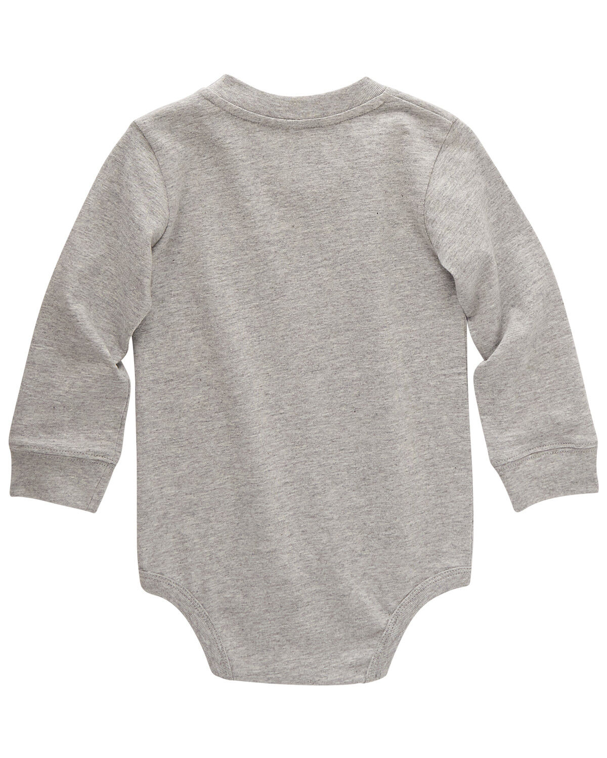 Image #2 - Carhartt Infant Boys' Logo Pocket Long Sleeve Onesie, Charcoal, hi-res