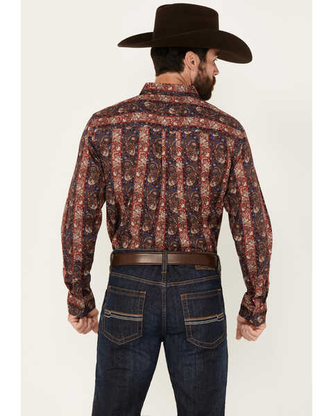 Image #4 - Cody James Men's Decoy Paisley Print Long Sleeve Stretch Button-Down Western Shirt - Tall, Tan, hi-res