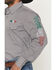 Image #3 - Wrangler Men's Mexico Logo Geo Print Long Sleeve Snap Western Shirt, Grey, hi-res