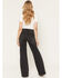 Image #3 - 7 For All Mankind Women's Bottomline Lotta Twisted Seam High Rise Stretch Trouser Jeans, Black, hi-res