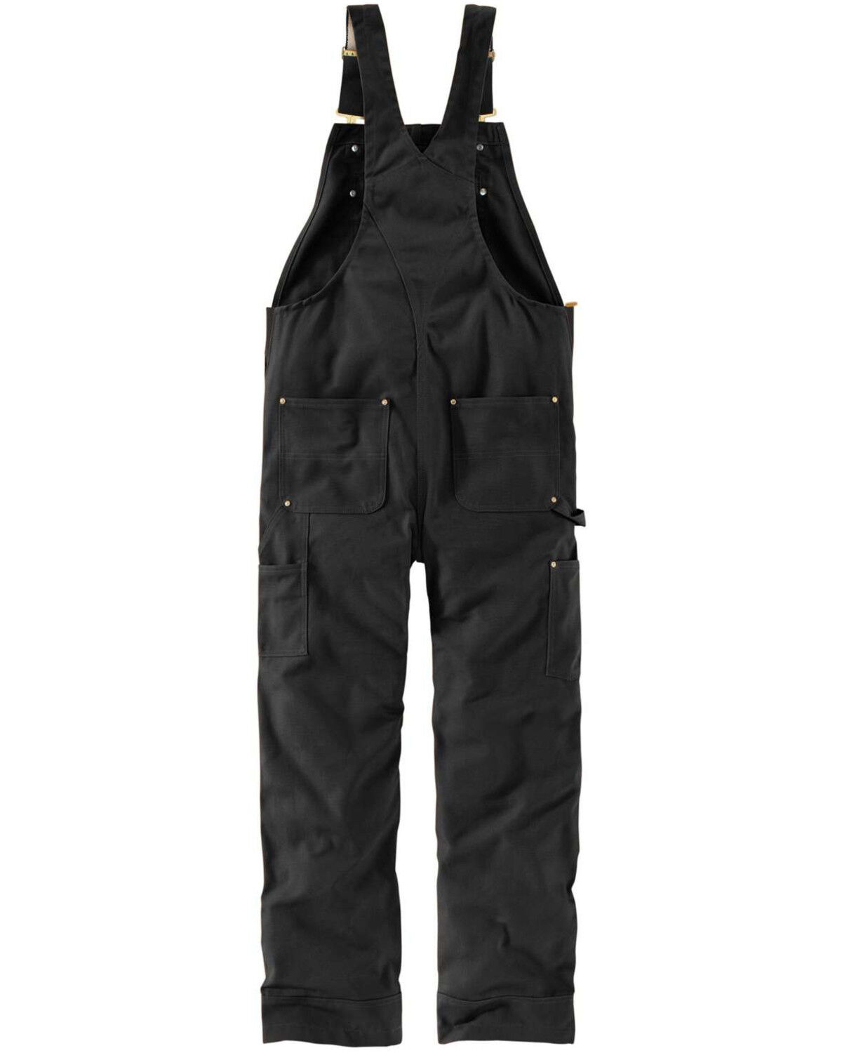 Image #2 - Carhartt Men's Duck Bib Work Overalls, Black, hi-res