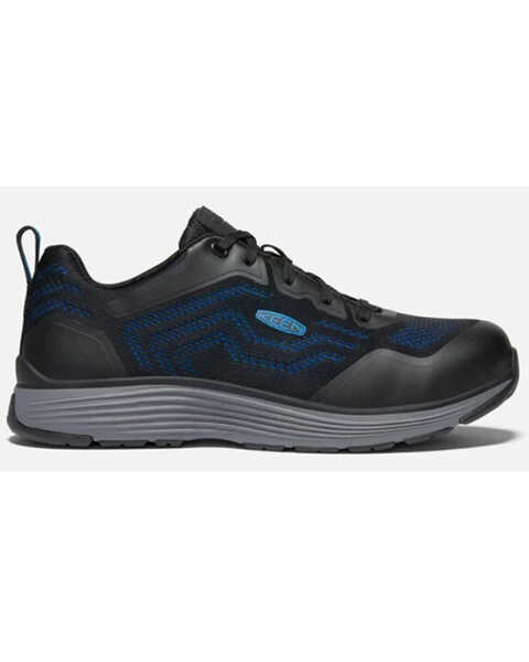 Image #2 - Keen Men's Sparta II Lace-Up Work Sneakers - Aluminum Toe, Black/blue, hi-res