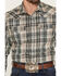 Image #3 - Wrangler Retro Men's Plaid Print Long Sleeve Snap Western Shirt, Cream, hi-res