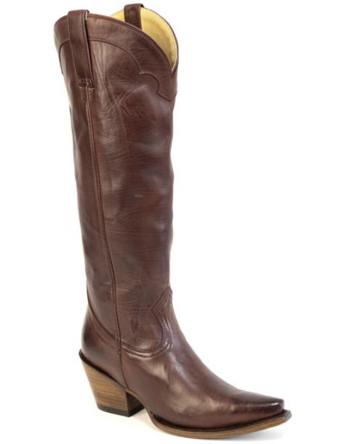 Image #1 - Stetson Women's Sutton Tall Western Boots - Snip Toe, Wine, hi-res