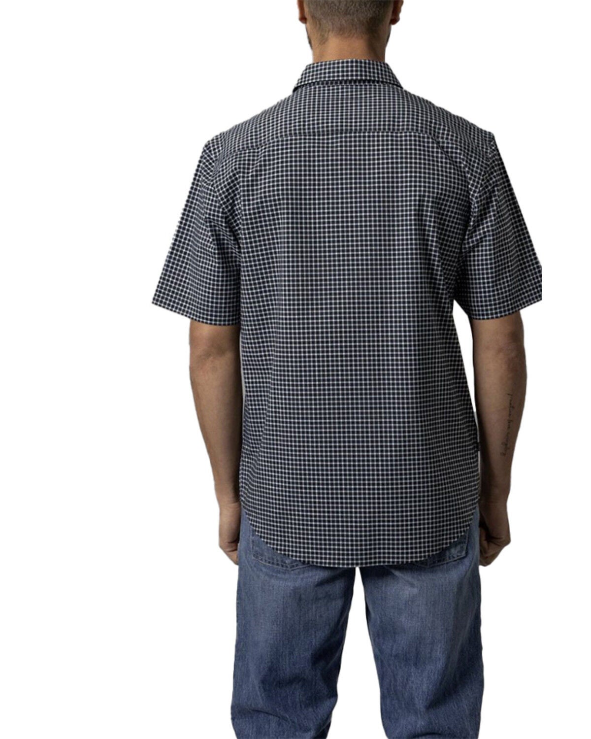 Image #4 - Kimes Ranch Men's MC Copper Plaid Print Short Sleeve Button-Down Stretch Performance Shirt, Black, hi-res