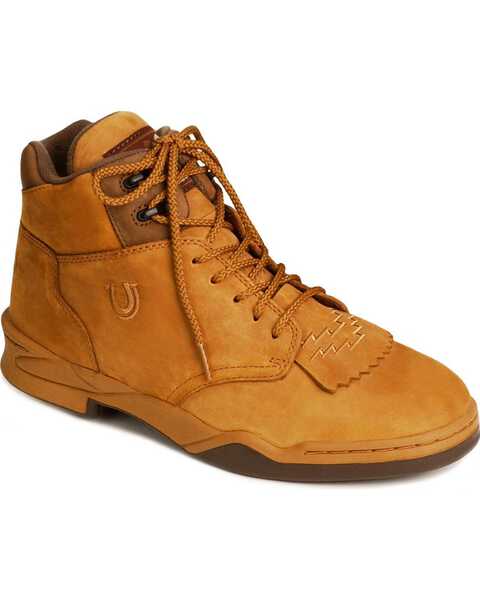 Roper Men's Amber Brown HorseShoes Classic Original Boots, Amber Brn, hi-res
