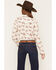 Image #4 - Howdy Hanny Women's Wild Mustang Long Sleeve Pearl Snap Performance Stretch Western Shirt, Ivory, hi-res