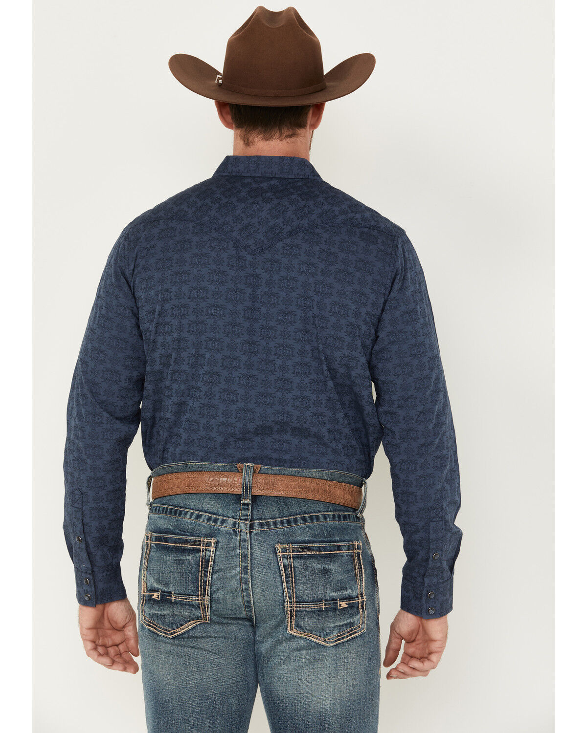 Image #4 - Moonshine Spirit Men's Show Stopper Floral Print Long Sleeve Western Snap Shirt, Teal, hi-res