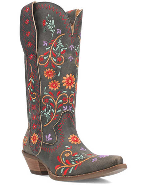 Image #1 - Dingo Women's Beetlejuice Western Boots - Snip Toe , Black, hi-res