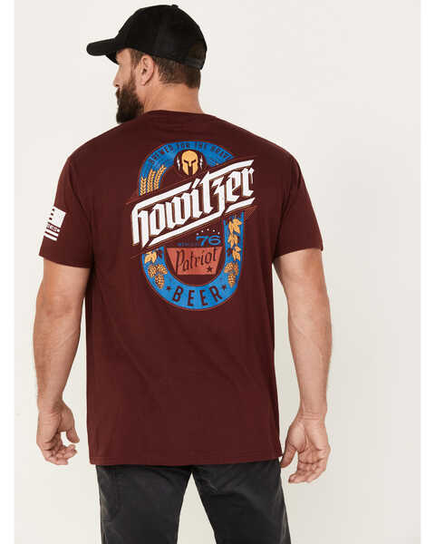 Image #4 - Howitzer Men's Beer Badge Short Sleeve Graphic T-Shirt, Burgundy, hi-res