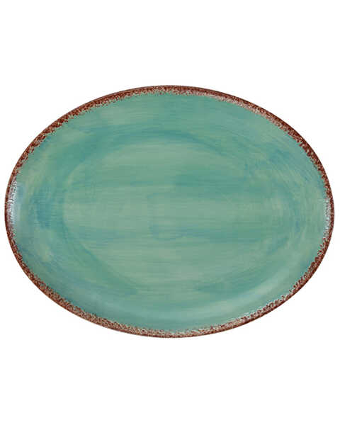 Image #1 - HiEnd Accents Patina Ceramic Serving Platter, Turquoise, hi-res
