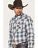 Image #2 - Wrangler Retro Men's Plaid Print Long Sleeve Snap Western Shirt, Brown, hi-res