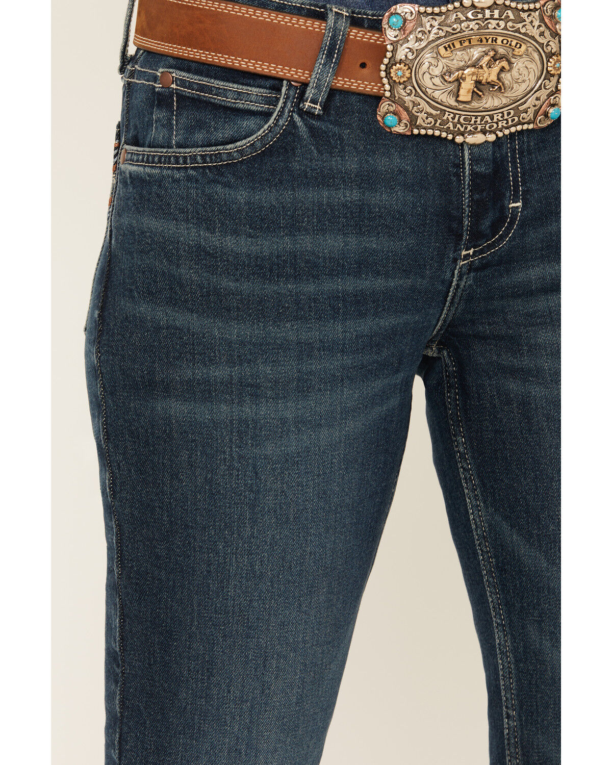 Image #4 - Wrangler Retro Women's Kayla Dark Wash Mid Rise Bootcut Stretch Denim Jeans, Dark Wash, hi-res