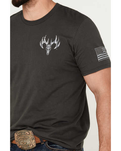 Image #3 - Buck Wear Men's Free Eagle Short Sleeve Graphic T-Shirt, Charcoal, hi-res